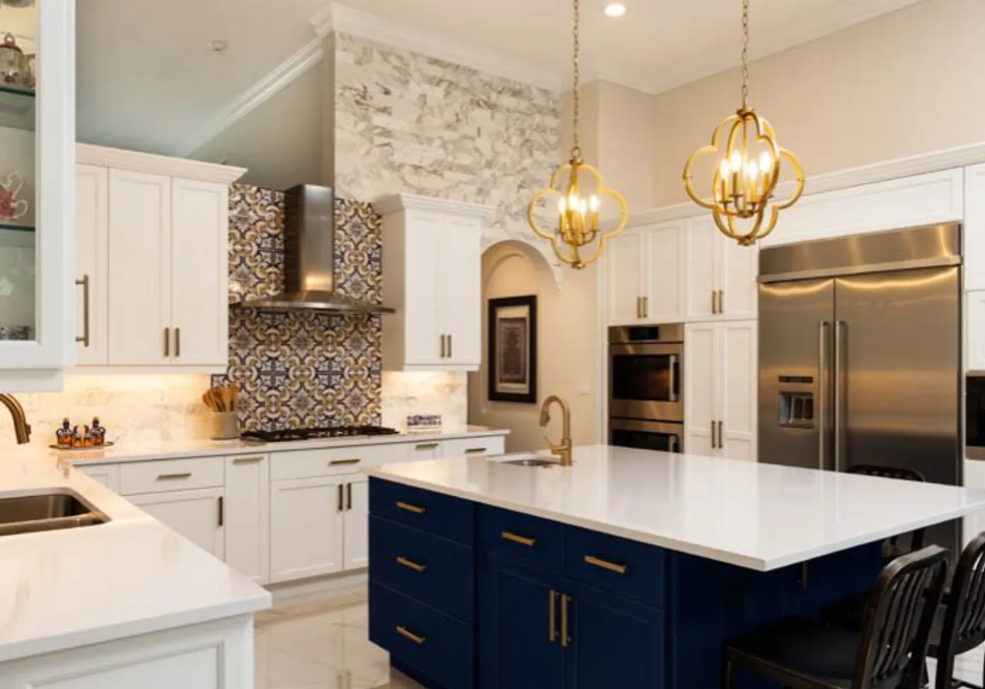 Showroom wall of cabinet door styles and finishes